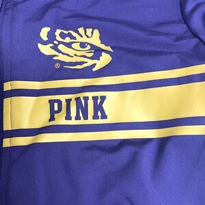 Victoria secret pink collection LSU zip shirt